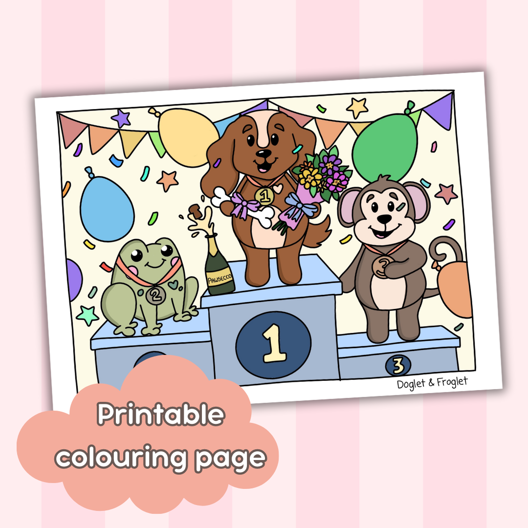 You're Number 1 • Printable Colouring Page