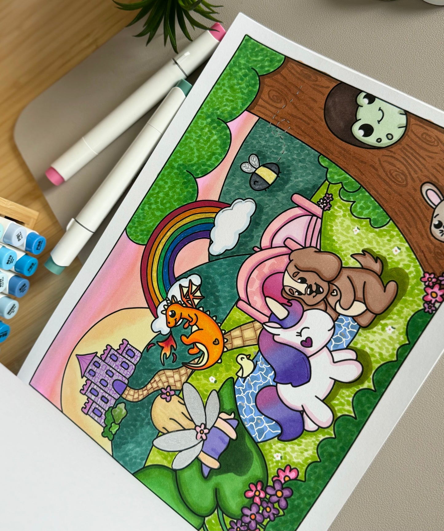 World Adventure Marker Bundle • 26 Page Premium Colouring Book with Markers