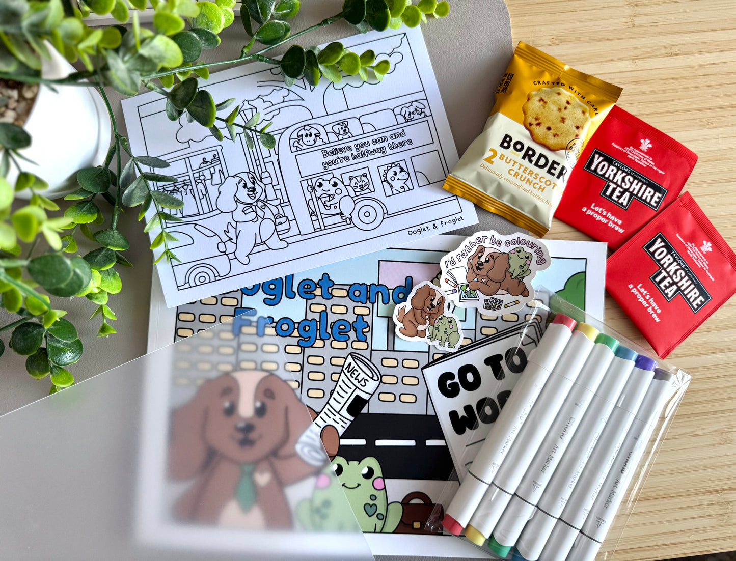 colouring book uk, cute colouring book uk, colouring book with dogs, colouring book with frogs, adult colouring book, colouring book for kids, doglet and froglet, career colouring book, colouring book gift set