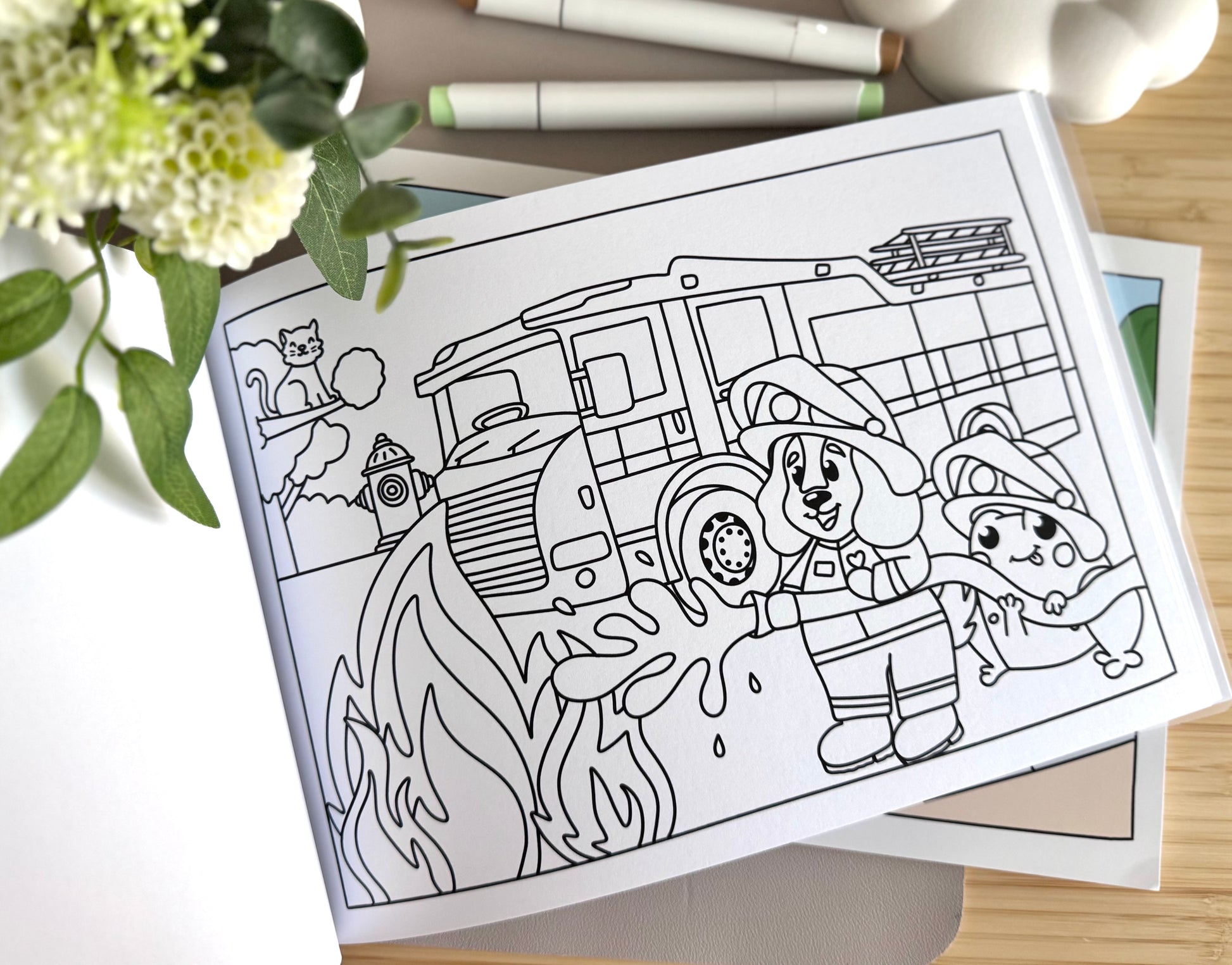 colouring book uk, cute colouring book uk, colouring book with dogs, colouring book with frogs, adult colouring book, colouring book for kids, doglet and froglet, careers colouring book