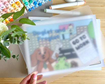 Premium A4 cardstock colouring book for adults and children in the UK featuring hand drawn Doglet and Froglet illustrations with thick bleed-resistant pages for alcohol markers
colouring book jobs uk
