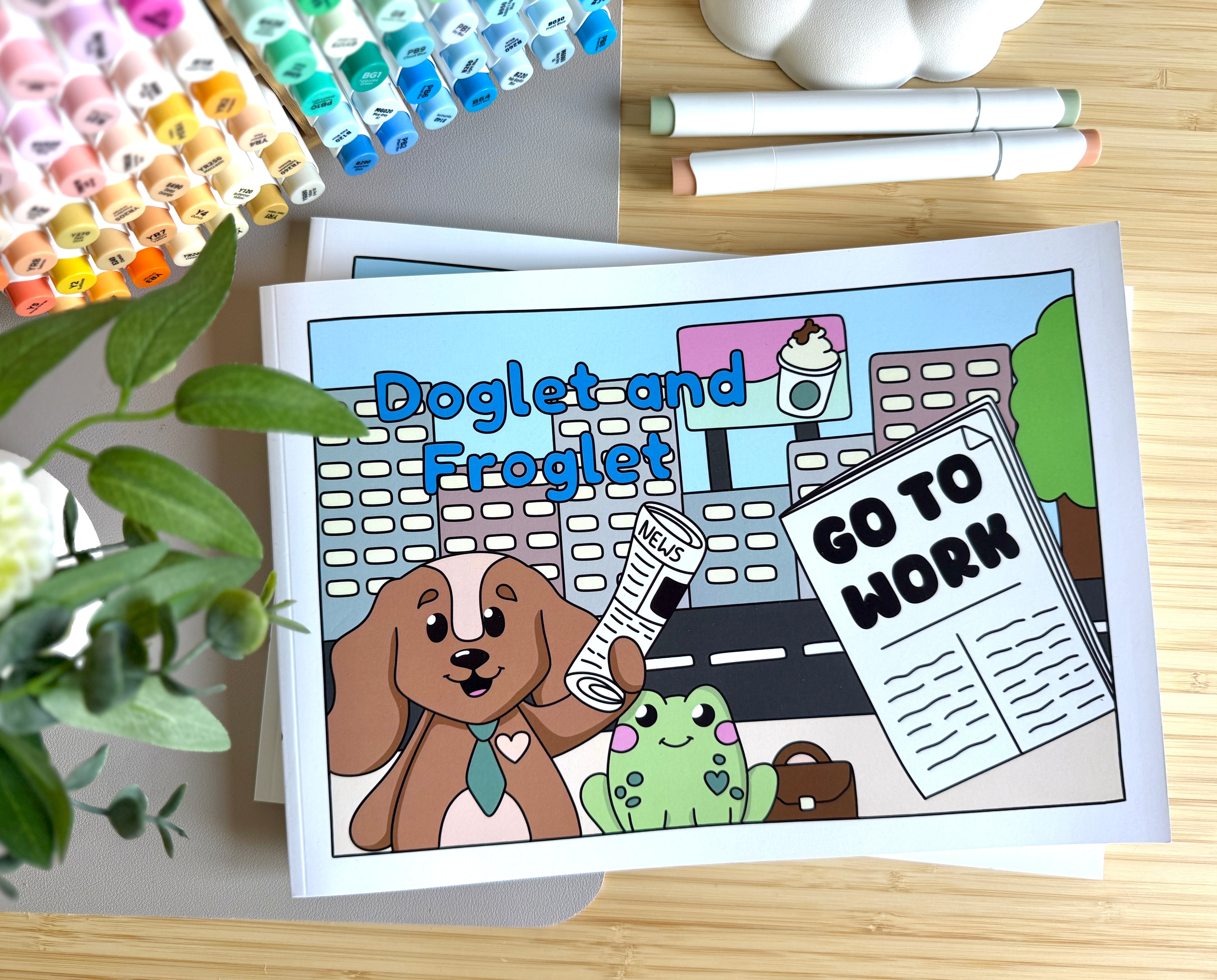 Go To Work Colouring Book • 26 Page Premium Colouring Book – Doglet and ...
