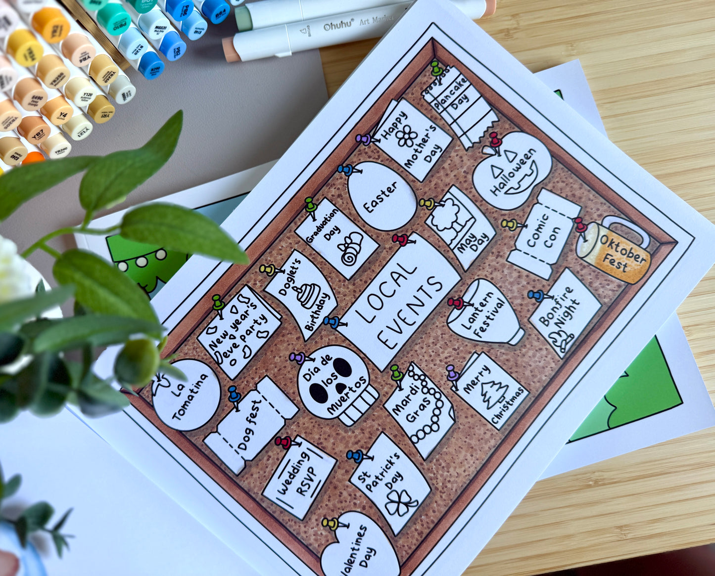 Premium A4 cardstock colouring book for adults and children in the UK featuring hand drawn Doglet and Froglet illustrations with thick bleed-resistant pages for alcohol markers
new doglet and froglet book