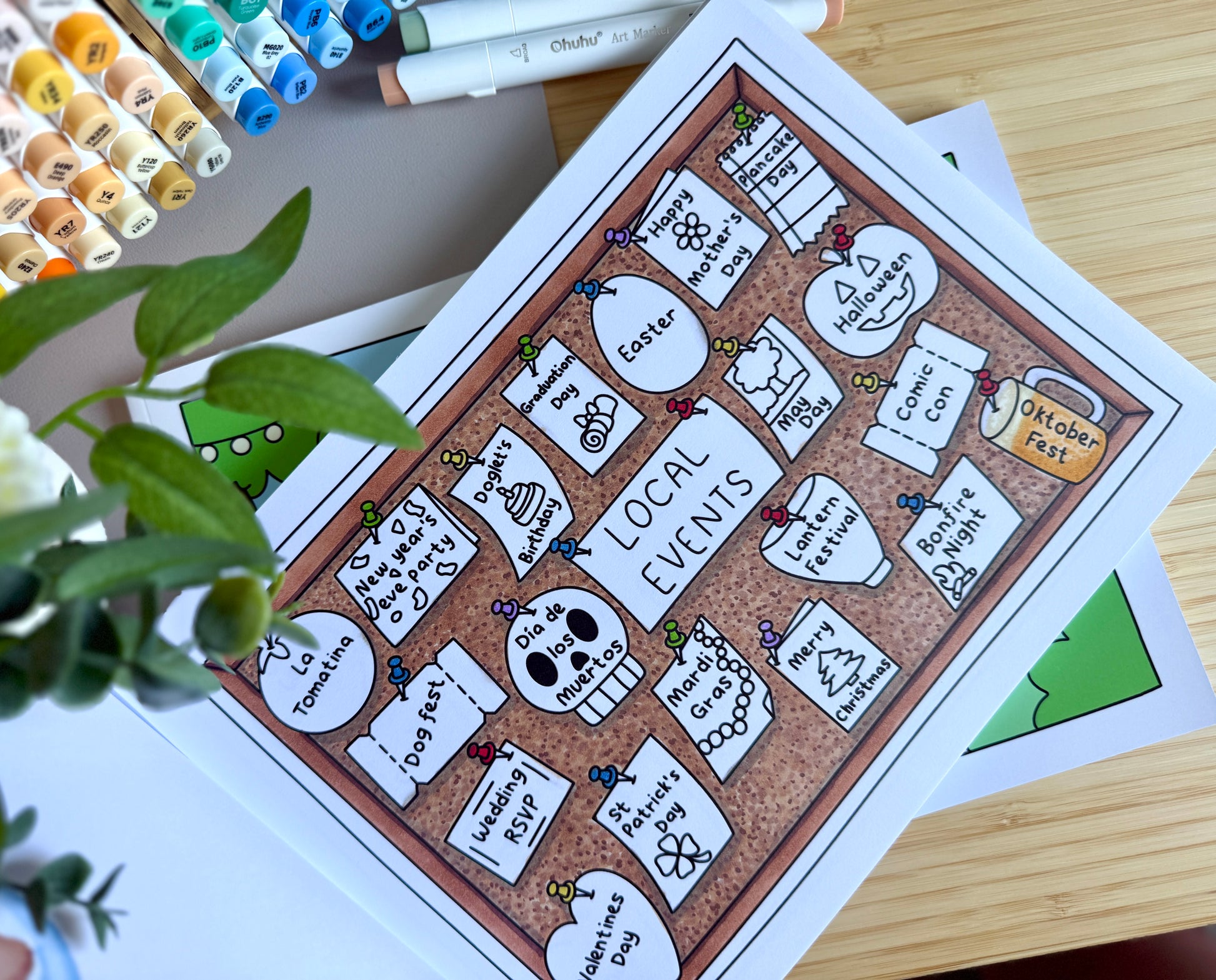 Premium A4 cardstock colouring book for adults and children in the UK featuring hand drawn Doglet and Froglet illustrations with thick bleed-resistant pages for alcohol markers
new doglet and froglet book