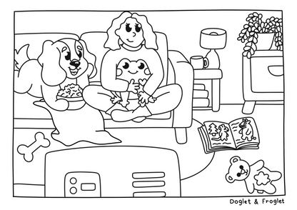 Just Us • Printable Colouring Page