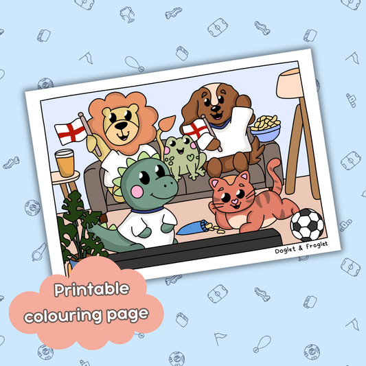Go Team! • Printable Colouring Page